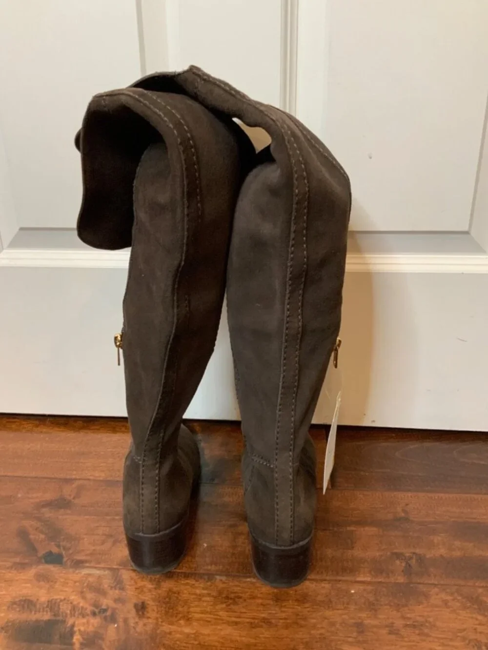 Coach Lucia Chestnut Brown Over-The-Knee Zipper Boots, Size 6